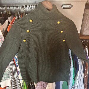 Veronica Beard Forest Green Wool Sweater